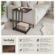 TECTAKE - Table d’appoint ETON 48x35x66cm Bois foncé industriel, rustique - vignette