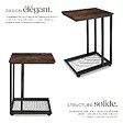 TECTAKE - Table d’appoint ETON 48x35x66cm Bois foncé industriel, rustique - vignette