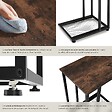 TECTAKE - Table d’appoint ETON 48x35x66cm Bois foncé industriel, rustique - vignette