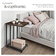 TECTAKE - Table d’appoint ETON 48x35x66cm Bois foncé industriel, rustique - vignette