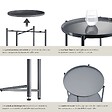TECTAKE - Table d’appoint OXFORD gris foncé - vignette