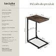 TECTAKE - Table d’appoint Erie 40x30x63cm Bois foncé industriel, rustique - vignette