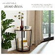 TECTAKE - Table d’appoint SWINDON 50x62,5cm Bois foncé industriel, rustique - vignette