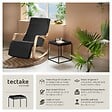TECTAKE - Table d'appoint CAMBRIDGE 40x40x44cm noir - vignette