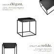 TECTAKE - Table d'appoint CAMBRIDGE 40x40x44cm noir - vignette