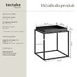 TECTAKE - Table d'appoint CAMBRIDGE 40x40x44cm noir - vignette