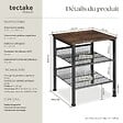 TECTAKE - Table d’appoint LINCOLN 40,5x40x50,5cm Bois foncé industriel, rustique - vignette