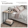 TECTAKE - Table d’appoint ETON 48x35x66cm Bois clair industriel, Chêne Sonoma - vignette