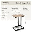 TECTAKE - Table d’appoint ETON 48x35x66cm Bois clair industriel, Chêne Sonoma - vignette