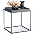 TECTAKE - Table d'appoint CAMBRIDGE 40x40x44cm gris foncé - vignette