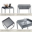 TECTAKE - Table d'appoint CAMBRIDGE 40x40x44cm gris foncé - vignette