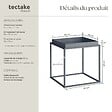 TECTAKE - Table d'appoint CAMBRIDGE 40x40x44cm gris foncé - vignette