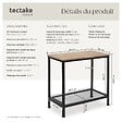 TECTAKE - Table d’appoint FILTON 60x30,5x60,5cm Bois clair industriel, Chêne Sonoma - vignette