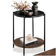 TECTAKE - Table d’appoint SUNDERLAND 45,5x54,5cm Bois foncé industriel, rustique - vignette