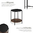 TECTAKE - Table d’appoint SUNDERLAND 45,5x54,5cm Bois foncé industriel, rustique - vignette