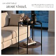 TECTAKE - Table d’appoint SUNDERLAND 45,5x54,5cm Bois foncé industriel, rustique - vignette
