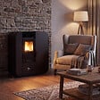 SANNOVER - Poêle à granulés Etanche Slim Astral 13,8 kW Noir Sannover - vignette