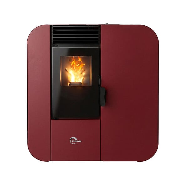 SANNOVER - Poêle à granulés Etanche Slim Astral 13,8 kW Bordeaux Sannover - large