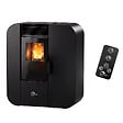 SANNOVER - Poêle à granulés Etanche Slim Astral 9,4 kW Noir Sannover + Kit d'installation - vignette