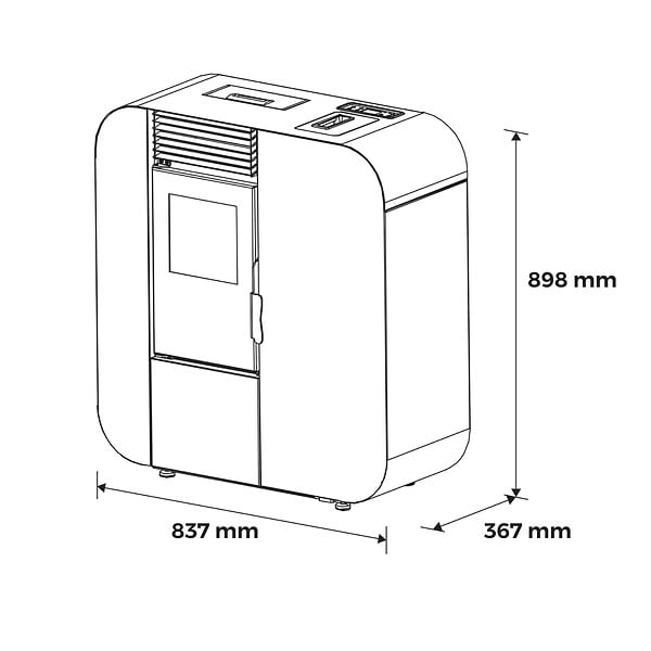 SANNOVER - Poêle à granulés Etanche Slim Astral 9,4 kW Noir Sannover - large