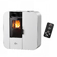 SANNOVER - Poêle à granulés Etanche Slim Astral 13,8 kW Blanc Sannover + Kit d'installation - vignette