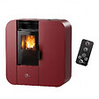 SANNOVER - Poêle à granulés Etanche Slim Astral 13,8 kW Bordeaux Sannover + Kit d'installation - vignette
