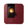 SANNOVER - Poêle à granulés Etanche Slim Astral 13,8 kW Bordeaux Sannover + Kit d'installation - vignette