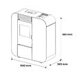 SANNOVER - Poêle à granulés Etanche Slim Astral 13,8 kW Blanc Sannover - vignette