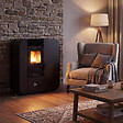 SANNOVER - Poêle à granulés Etanche Slim Astral 13,8 kW Noir Sannover + Kit d'installation - vignette