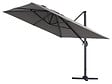 HABITAT ET JARDIN - Parasol de jardin déporté en aluminium "Sun 4" - 3 x 4 m - Gris - vignette