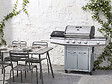 HABITAT ET JARDIN - Barbecue gaz avec LED "Bingo 5" - 5 Brûleurs dont 1 latéral - 15.2kW + Housse protection - Argenté - vignette