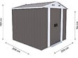 HABITAT ET JARDIN - Abri de jardin métal "Dallas" - 4,12 m² - Taupe - vignette