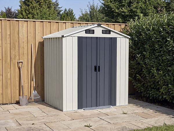 HABITAT ET JARDIN - Abri de jardin en métal "Nebraska" - 2,17 m² - Gris - large