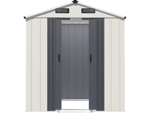 HABITAT ET JARDIN - Abri de jardin en métal "Nebraska" - 2,17 m² - Gris - large