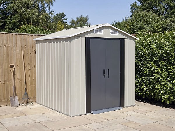 HABITAT ET JARDIN - Abri de jardin en métal "Nebraska" - 4,12 m² - Gris - large