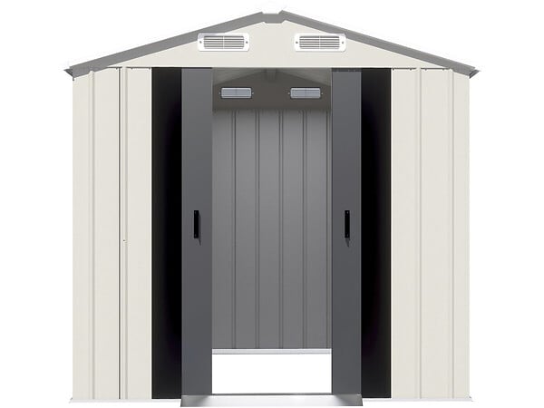 HABITAT ET JARDIN - Abri de jardin en métal "Nebraska" - 4,12 m² - Gris - large