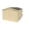 ALTANKA - Garage en bois - 14.94m2 - 3.05x4.93m - Ep. 18mm - couleur: naturel - GAR28 - vignette