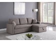 HABITAT ET JARDIN - Canapé d'angle convertible/ réversible avec coffre "Alain" - 3 places - Taupe - vignette