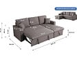 HABITAT ET JARDIN - Canapé d'angle convertible/ réversible avec coffre "Alain" - 3 places - Taupe - vignette