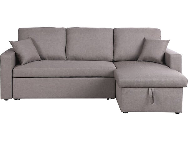 HABITAT ET JARDIN - Canapé d'angle convertible/ réversible avec coffre "Alain" - 3 places - Taupe - large