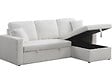 HABITAT ET JARDIN - Canapé d'angle convertible/reversible avec coffre "Alain" - 3 places - Bouclettes -  Blanc - vignette