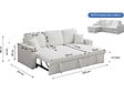 HABITAT ET JARDIN - Canapé d'angle convertible/reversible avec coffre "Alain" - 3 places - Bouclettes -  Blanc - vignette