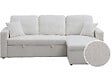 HABITAT ET JARDIN - Canapé d'angle convertible/reversible avec coffre "Alain" - 3 places - Bouclettes -  Blanc - vignette