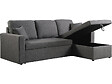 HABITAT ET JARDIN - Canapé d'angle convertible/ réversible avec coffre "Alain" - 3 places - Gris - vignette