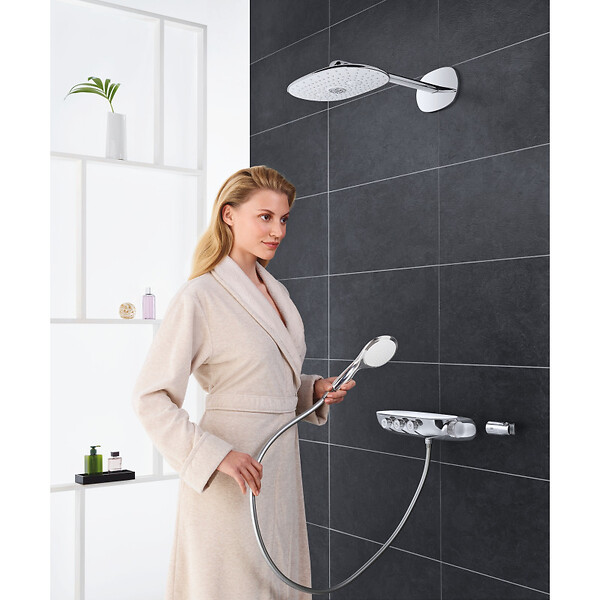 GROHE - Grohe RAINSHOWER - System SmartControl 360 DUO Combi système de douche avec thermostat, montage mural/encastré (26443LS0) - large