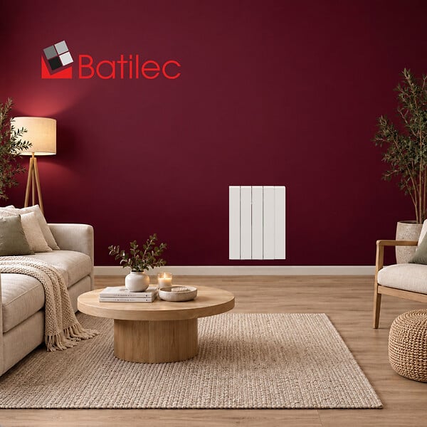 BATILEC - BATILEC - Radiateur connecté à inertie en aluminium ZILO WiFi 1000 W - large