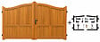 GD MENUISERIES - Portail plein en bois Méranti – Largeur 3 m x Hauteur 1,60 à 1,80 m - vignette