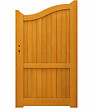 GD MENUISERIES - Portillon bois plein Méranti 1 m – Hauteur 1,60 à 1,80 m – Sans quincaillerie - vignette