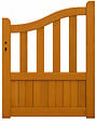 GD MENUISERIES - Portillon En Bois Ajouree L1m x H1,10/1,30 m - vignette