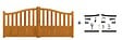 GD MENUISERIES - Portail en bois - Ajouree -  L3m x H1,10/1,30 - vignette